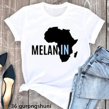 Load image into Gallery viewer, Cook Black Girl Blowing Bubbles Print Tshirt Women'S Clothing Summer Fashion Melanin Queen T Shirt Femme Short Sleeve T-Shirt